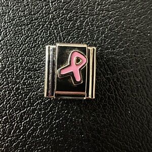 Breast Cancer Italian stainless steel charm